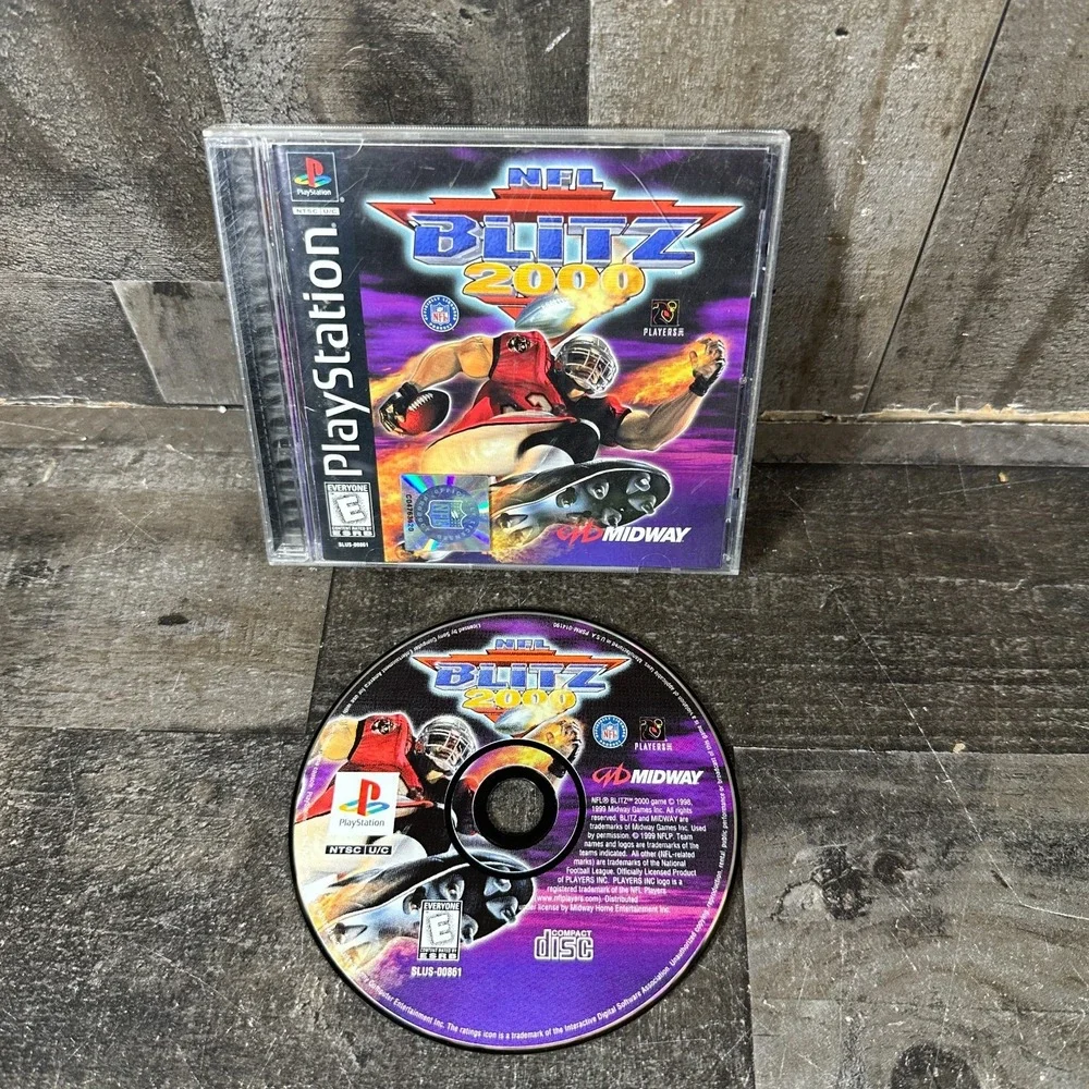 NFL Blitz 2000 (Sony PlayStation 1, 1999) PS1 Black Label